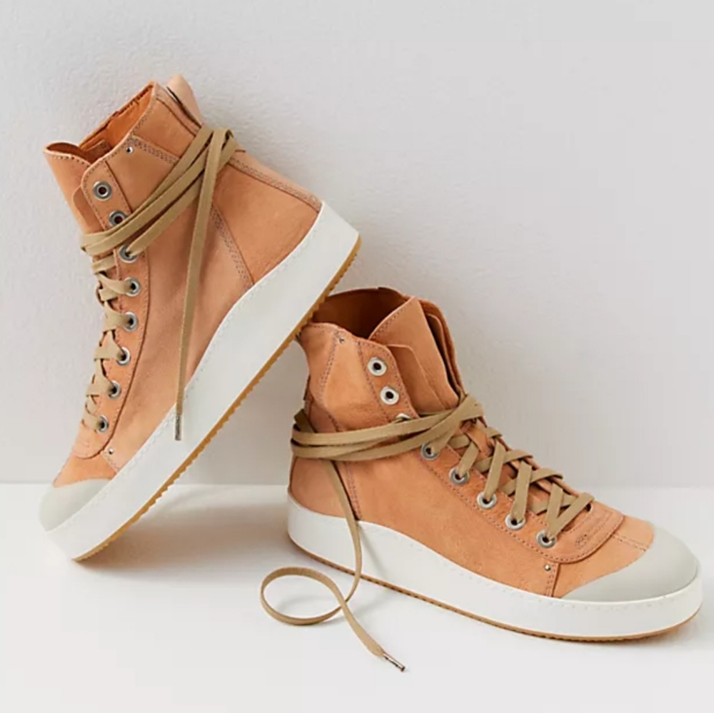 Free People Women's We‎ The Free Saturday Trainers in Natural Brown Size 8